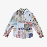 Camisa manga larga estampado patchwork Desigual S