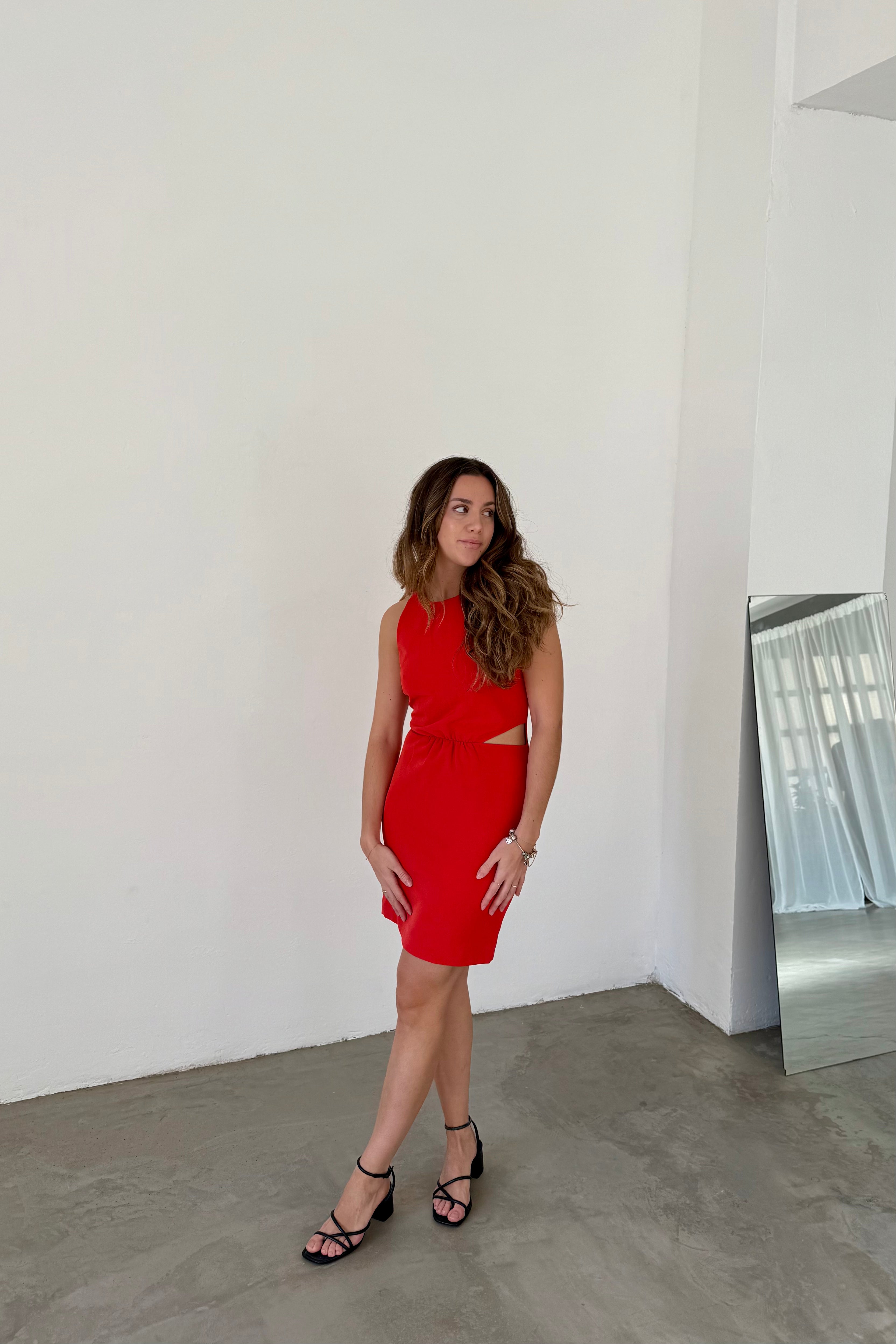 other stories cut out dress Midi Dress Burgundy Cut Out Dress OTHER STORIES Sweetheart Neck Cut-Out  Midi Dress Endource