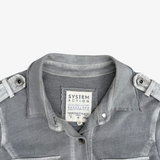 Sobrecmisa gris entallada con bolsillos frontales System Action M