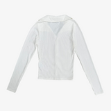 Camiseta manga larga blanca con textura Gina Tricot S