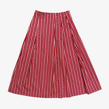 Falda midi rayas blancas y rojas Zara XS