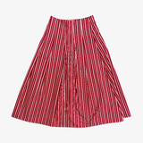 Falda midi rayas blancas y rojas Zara XS