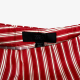 Falda midi rayas blancas y rojas Zara XS