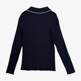 Jersey azul marino con botones al cuello Sézane S