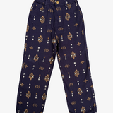 Pantalon lila con estampado geometrico amarillo "Hope" Scalpers S