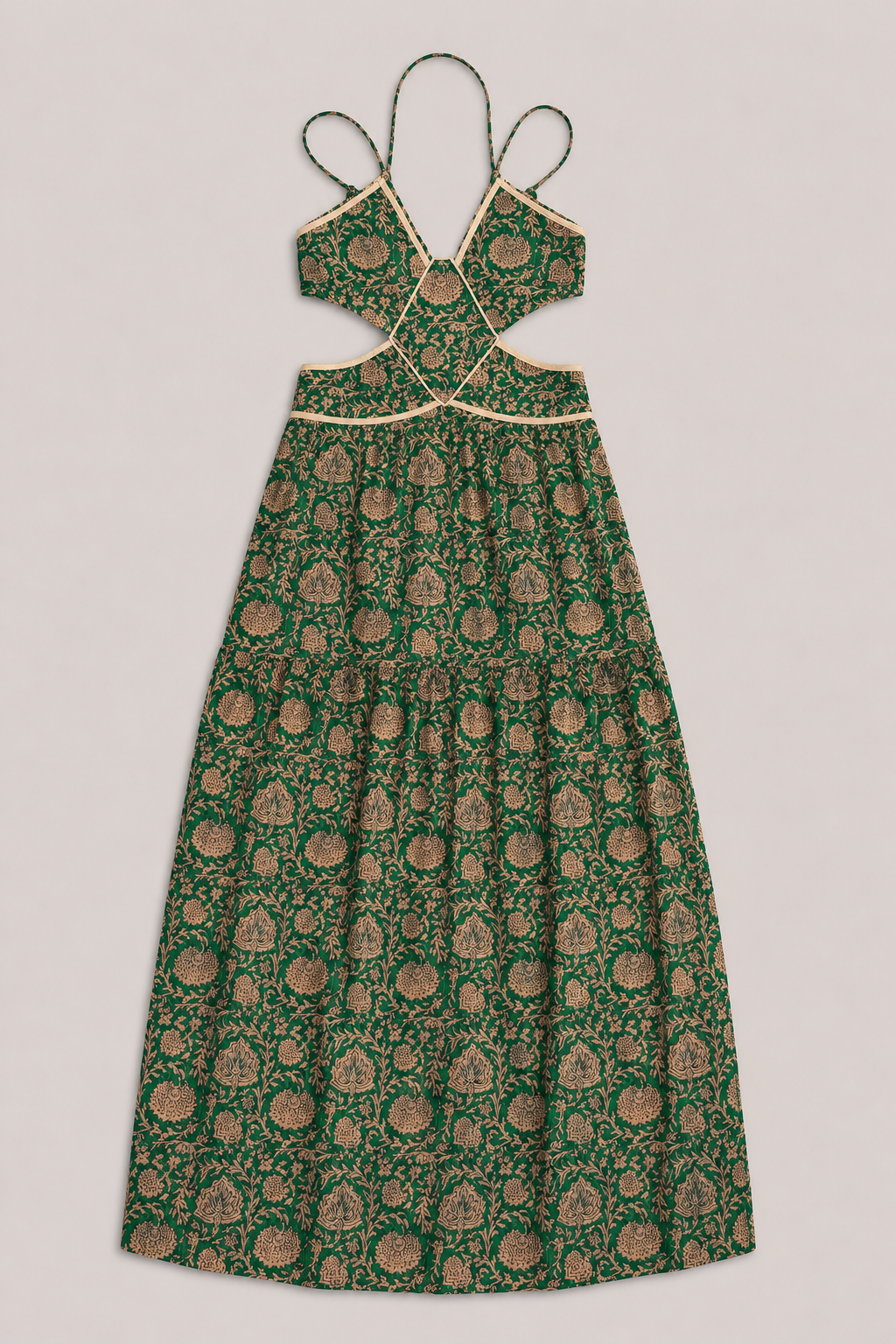 bash green dress ba&sh Floral Print Maxi Willow dress