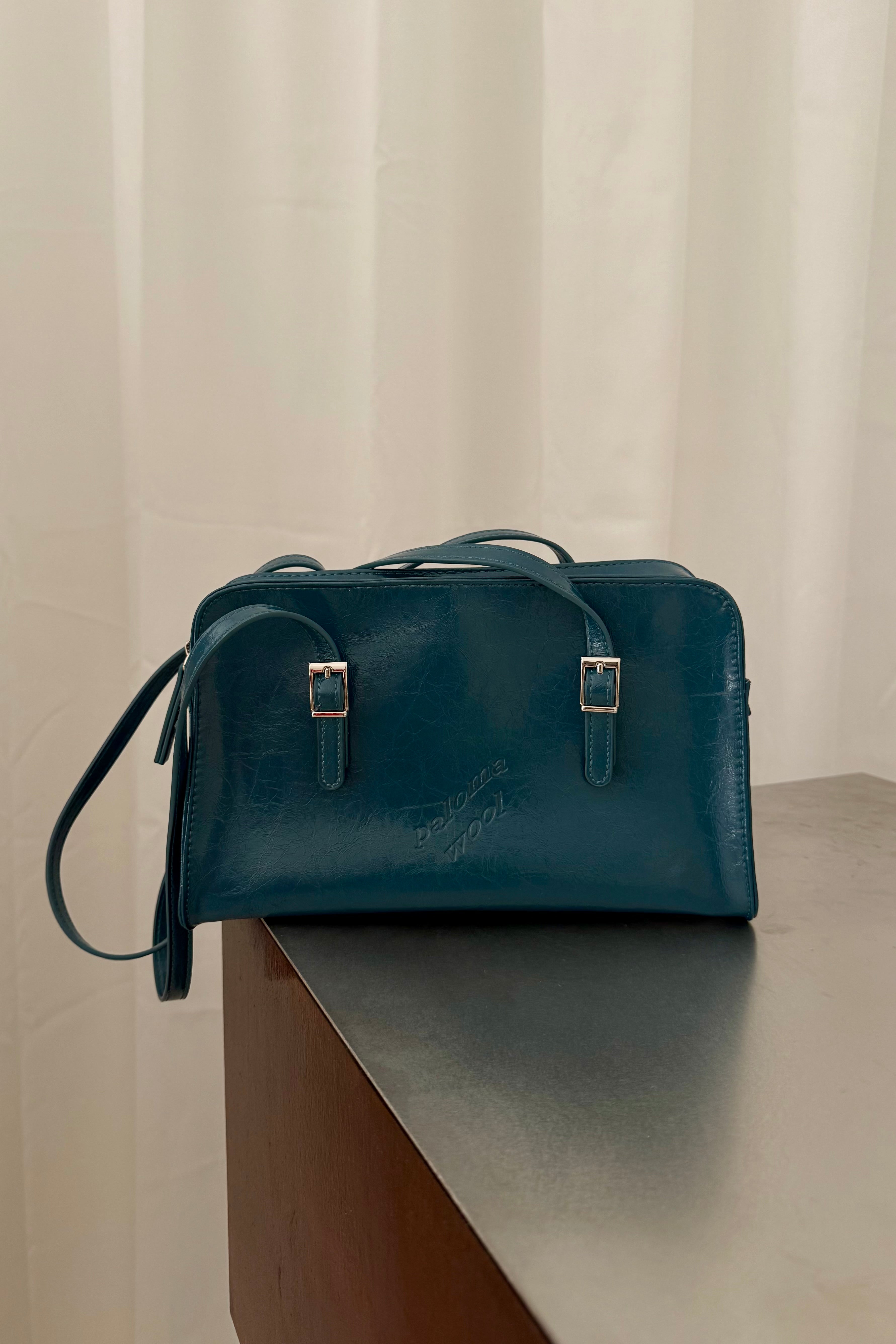 Paloma Wool Cayetano Teal Leather Shoulder Bag | Second Hand – Pasaly