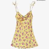 Vestido satinado amarillo ZARA L