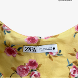 Vestido satinado amarillo ZARA L