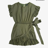 ETOPHE STUDIOS M green ruffled dress