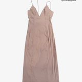 Brown linen dress ZARA M