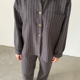 Indi & Cold Grey Pinstripe Shirt