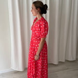 Vestido Largo Coral de Lunares Polín et Moi