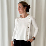 Top Blanco con Botones Decorativos Bimba y Lola