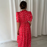 Vestido Largo Coral de Lunares Polín et Moi