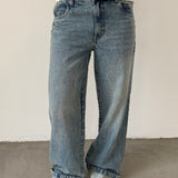 One Half Jeans Wide-Leg Cropped