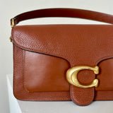 Coach Tabby Leather Shoulder Bag in Brown