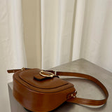 Claudie Pierlot Brown Embossed Leather Crossbody Bag