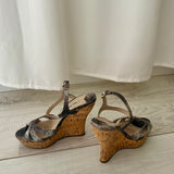 Miu Miu Cork Wedge Sandals