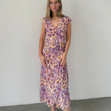 Maksu Pink Printed Maxi Dress