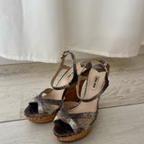 Miu Miu Cork Wedge Sandals