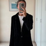Americana de terciopelo negro ZARA S