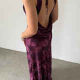 Aware Barcelona Purple Floral Maxi Dress