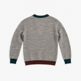 Bellerose Grey Contrast-Trim V-Neck Cardigan
