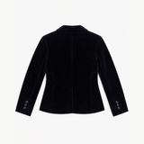 Bimba y Lola Black Velvet Tailored Blazer