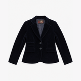Bimba y Lola Black Velvet Tailored Blazer