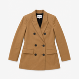 Bimba y Lola Camel Double-Breasted Tailored Coat