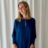 Bimani Blue SENDA Long Sleeve Blouse