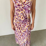 Maksu Pink Printed Maxi Dress