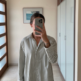 Camisa rayas verdes ZARA XS