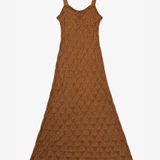 Carlota Cahis Brown Textured Knit Cadaques Dress