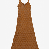 Carlota Cahis Brown Textured Knit Cadaques Dress