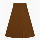 Comptoir des Cotonniers Camel Brown A-Line Midi Skirt