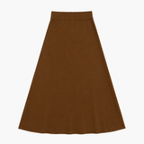 Comptoir des Cotonniers Camel Brown A-Line Midi Skirt