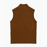 Comptoir des Cotonniers Camel Brown Sleeveless Knit Top
