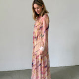 Maksu Sheer Printed Maxi Dress