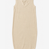 Diarte Cream Open-Knit Sleeveless Maxi Dress