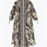 ETRO Ivory & Black Paisley Print Long Kimono
