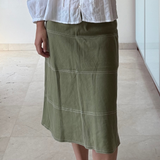 Falda midi verde caqui ROBERTO VERINO  40