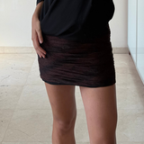Falda mini drapeada MANGO XS
