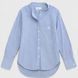 Closed Camisa Popover de Algodón con Rayas Azules