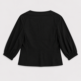 Marella Chaqueta Cropped Negra