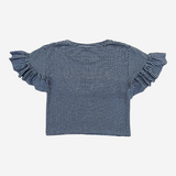 Camiseta rayas de manga corta y volantes ZARA KIDS 10Y