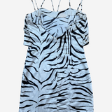 Vestido mini zebra satinado ZARA XS