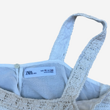 Blusa blanca de tirantes crochet con vuelo ZARA KIDS 10Y