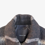 Short plaid wool jacket